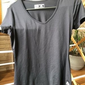 Black short sleeve athletic top